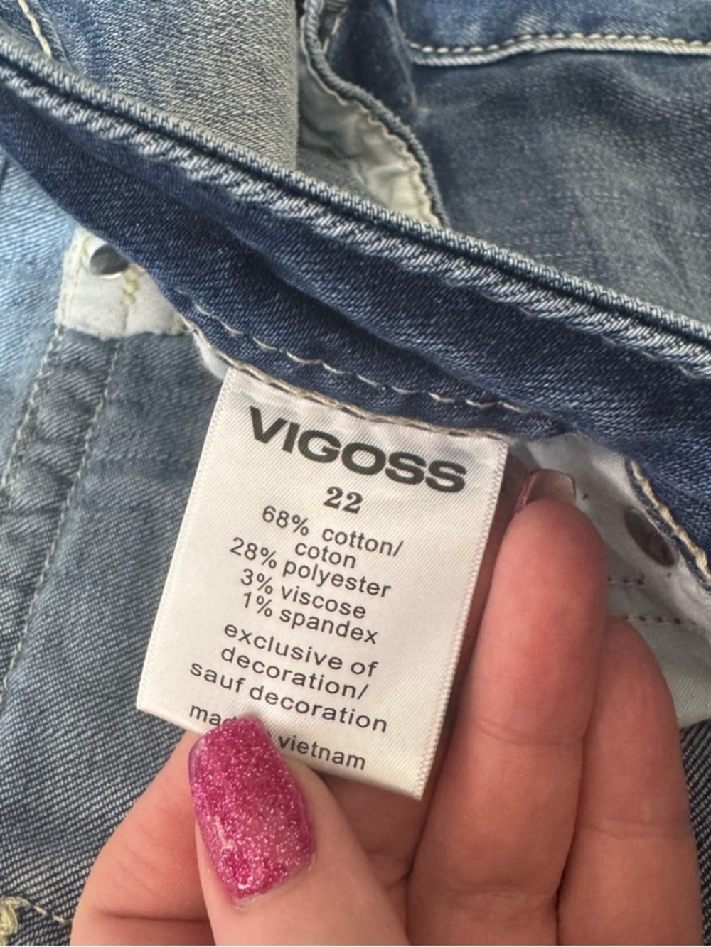 Vigoss Heritage Fit Mid Rise Capri Jeans Size 22 NWT - Picture 12 of 12